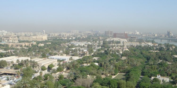 Vista de la Zona Verde de Bagdad, donde se ubican el Parlamento y el Gobierno de Irak